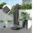 Umbrella Cover for Protective Storage 9-11' Ft Hanging Umbrella Offset - Black