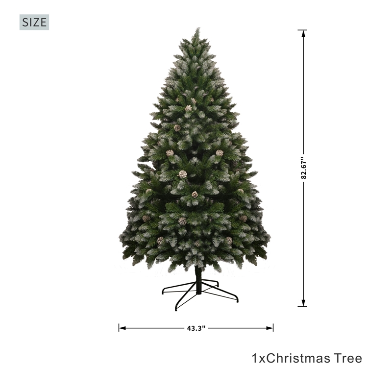 Direct Wicker 7FT PVC Artificial Christmas Tree w/1435 Branch Tips&Metal Stand