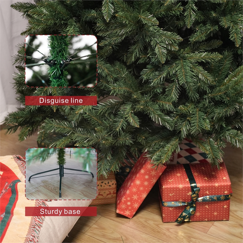 Direct Wicker 6ft PVC Artificial Christmas Tree 1202 Tips w/ Metal Stand