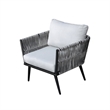 Direct Wicker 4-piece Outdoor Aluminum Rattan Patio Sofa Set with Cushions- Gray