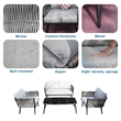 Direct Wicker 4-piece Outdoor Aluminum Rattan Patio Sofa Set with Cushions- Gray