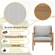 Direct Wicker 4 PCS Acacia  Patio Furniture Set with  Cushions and Coffee Table
