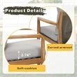 Direct Wicker 4 PCS Acacia  Patio Furniture Set with  Cushions and Coffee Table