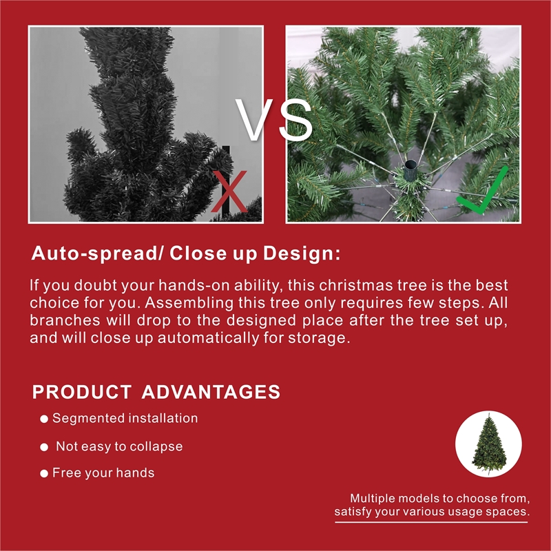 Direct Wicker 5FT Pre-Lit Christmas Tree With 250 LED Lights & Metal Stand