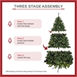 Direct Wicker 7FT Pre-Lit Christmas Tree With 550 LED Lights & Metal Stand
