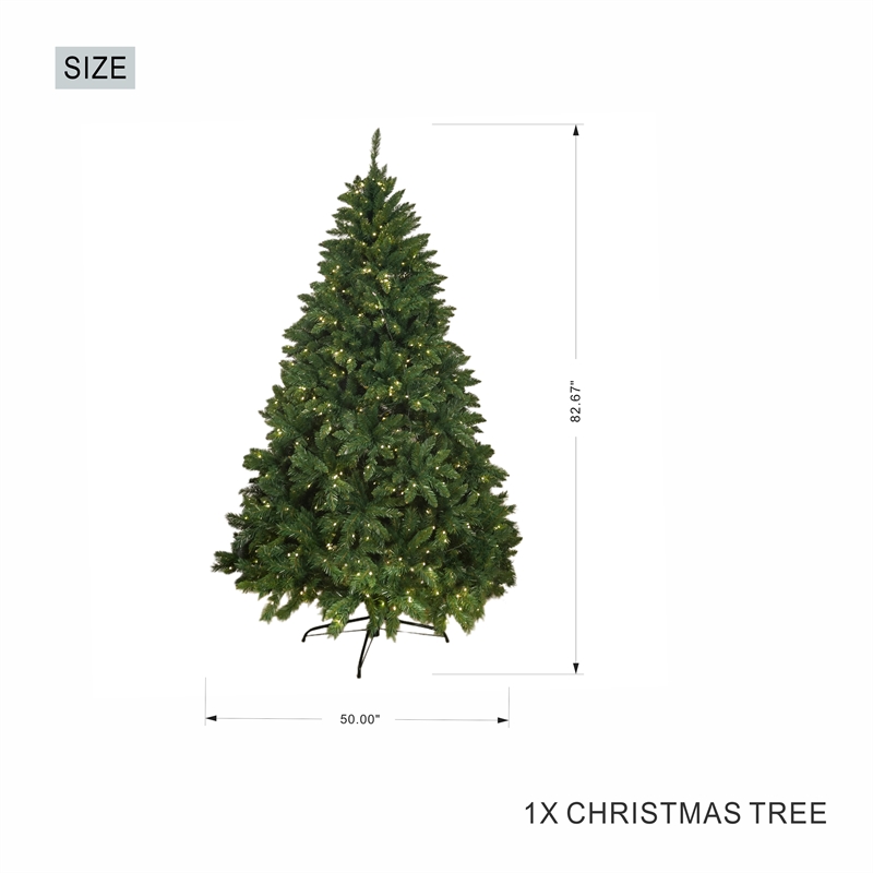 Direct Wicker 7FT Pre-Lit Christmas Tree With 550 LED Lights & Metal Stand