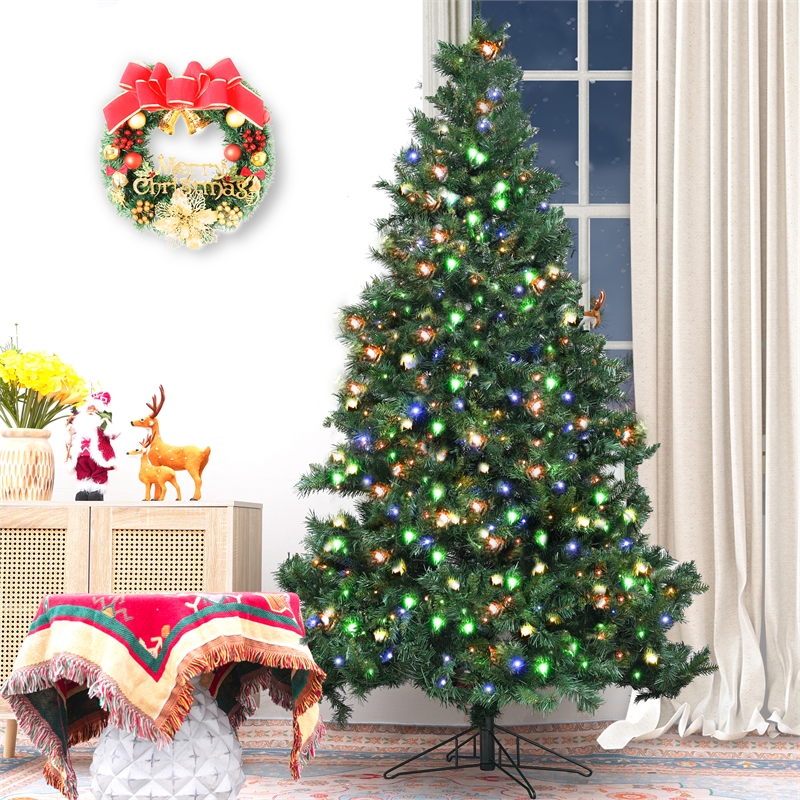 Direct Wicker 6Ft Pre-Lit Christmas Tree with 330 Color-Changing LED Lights