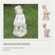19.29' Tall Magnesium Oxide Angel Little Girl Statue Sculpture Art