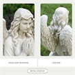 Magnesium Oxide 26.77' Kneeling Angel Statue Sculpture-Handcrafted Art