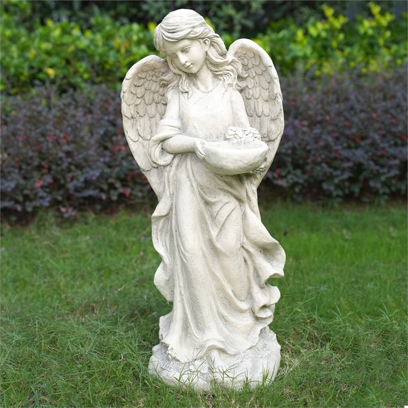 Magnesium Oxide 32.6' Tall Angel Statue Sculpture Art for Indoor Garden Outdoor