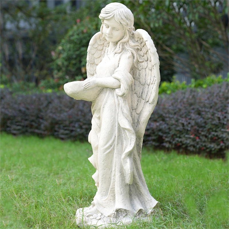 Magnesium Oxide 32.6' Tall Angel Statue Sculpture Art for Indoor Garden Outdoor