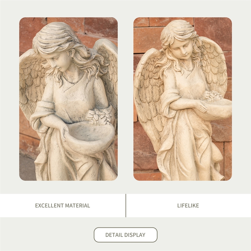 Magnesium Oxide 32.6' Tall Angel Statue Sculpture Art for Indoor Garden Outdoor