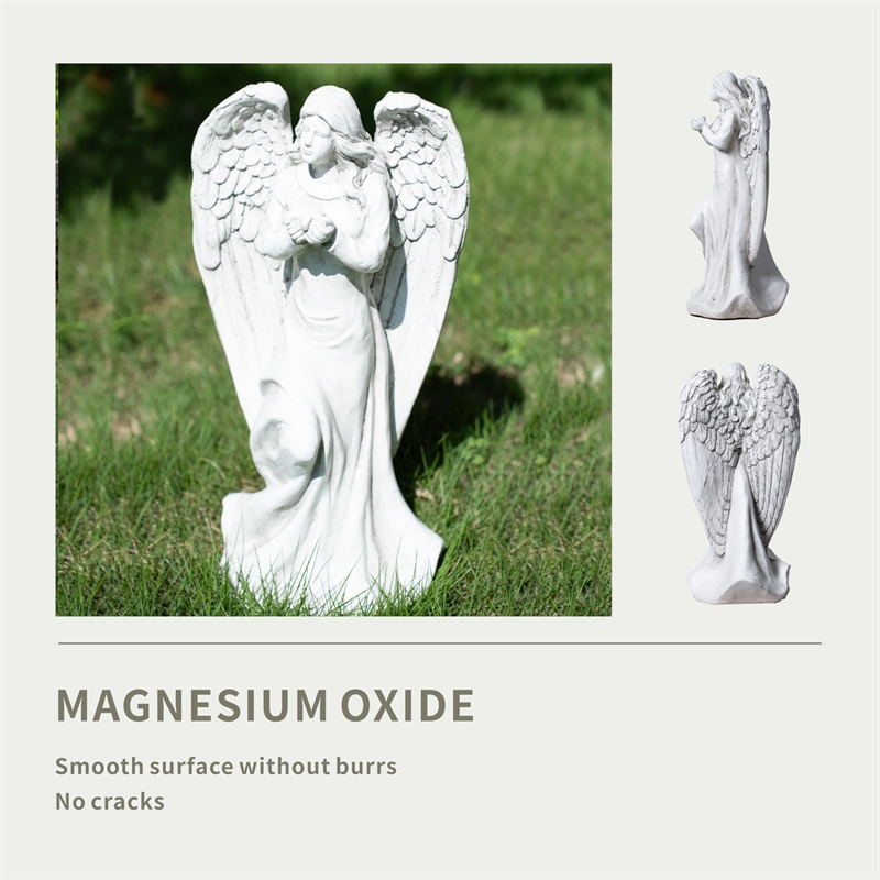 18.5' Tall Magnesium Oxide Angel Statue Sculpture Art for Indoor Garden Outdoor