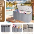 Direct Wicker 312 Gallon Black Metal Outdoor Storage Deck Box - Black