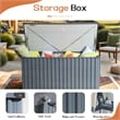 Direct Wicker 312 Gallon Black Metal Outdoor Storage Deck Box - Black