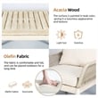 Direct Wicker 4-Piece Acacia Wood Outdoor Patio Conversation Set with Cushions