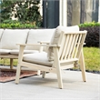 Modern 4-Piece Wooden Patio Furniture Set with Cushions & Coffee Table(Beige)