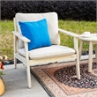 Modern 3-Piece Wooden Patio Furniture Set with Cushions & Coffee Table(Beige)