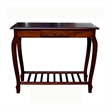 D-Art Collection Carolina Solid Mahogany Wood 1-Drawer Console Table in Brown