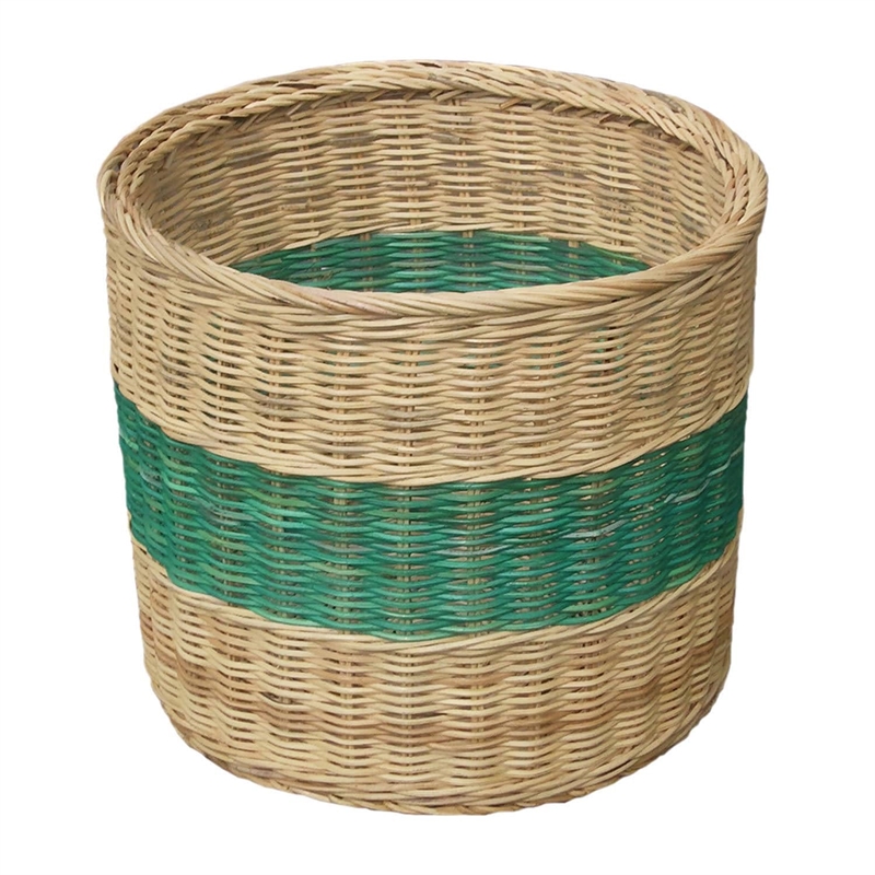 D-Art Collection Traditional Wicker/Rattan Magazine Basket in Natural