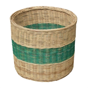 D-Art Collection Traditional Wicker/Rattan Magazine Basket in Natural