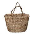 D-Art Collection Wicker/Rattan Magazine Basket with Straps in Natural
