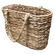 D-Art Collection Wicker/Rattan Magazine Basket with Straps in Natural