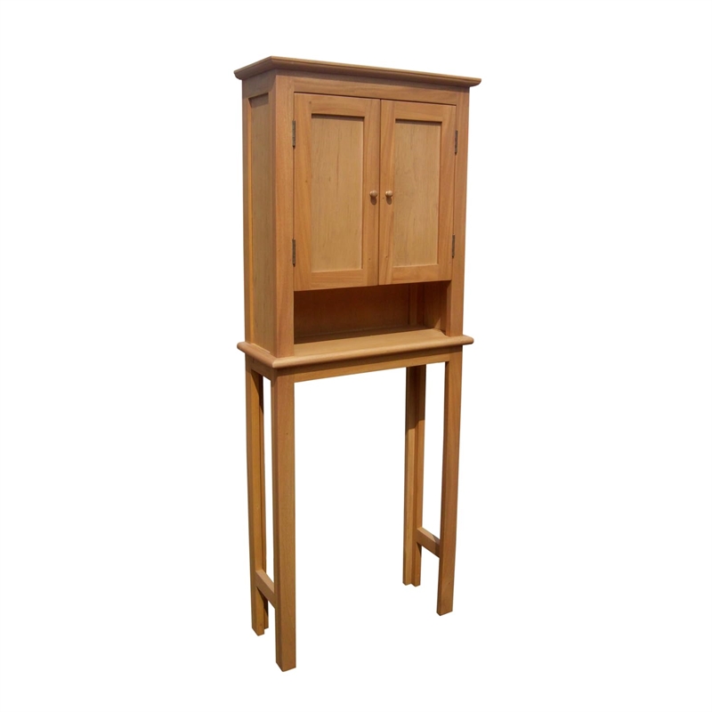 D-Art Collection Shaker Solid Mahogany Wood Space Saver Cabinet in Brown