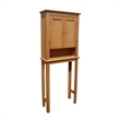 D-Art Collection Shaker Solid Mahogany Wood Space Saver Cabinet in Brown