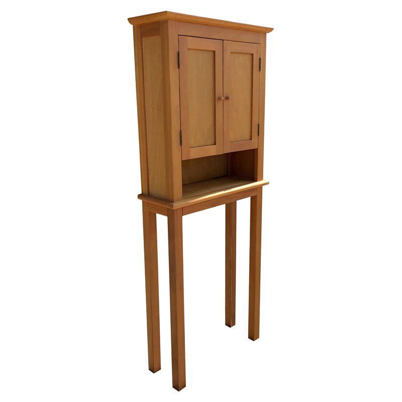 D-Art Collection Shaker Solid Mahogany Wood Space Saver Cabinet in Brown