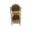 D-Art Collection Traditional Wicker/Rattan 2 Fruits Basket in Natural