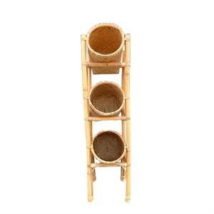 D-Art Collection Traditional Wicker/Rattan 3 Fruits Basket in Natural