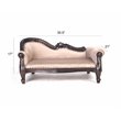D-Art Collection Victorian Solid Mahogany Wood Pet Sofa in Dark Brown