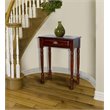 D-Art Collection Savanna Mahogany Solid Wood 1-Drawer Hall Table in Dark Brown
