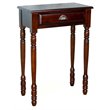 D-Art Collection Savanna Mahogany Solid Wood 1-Drawer Hall Table in Dark Brown