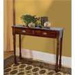 D-Art Collection Savanna Mahogany Solid Wood 2-Drawer Hall Table in Dark Brown