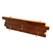 D-Art Collection Handcrafted Traditional Solid Mahogany Wood Hanger in Brown