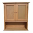 D-Art Collection Shaker Solid Mahogany Wood Wall Cabinet in Light Walnut