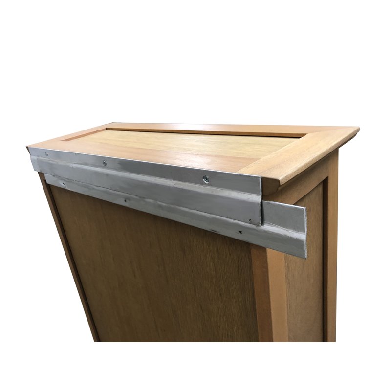 D-Art Collection Shaker Solid Mahogany Wood Wall Cabinet in Light Walnut