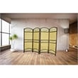 D-Art Collection Rattan/Bamboo Tropical 4-Panel Screen Divider in Brown/Natural