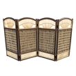 D-Art Collection Bamboo/Seagrass Tropical 4-Panel Screen Divider in Brown/Green
