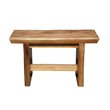 D-Art Collection Traditional Acacia Wood Capitola Bench in Dark Brown