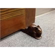 D-Art Collection Solid Teak Wood Frog and Elephant Door Stopper in Dark Brown