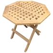 D-Art Collection Octagonal Traditional Teak Solid Wood Picnic Table in Natural