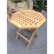 D-Art Collection Octagonal Traditional Teak Solid Wood Picnic Table in Natural