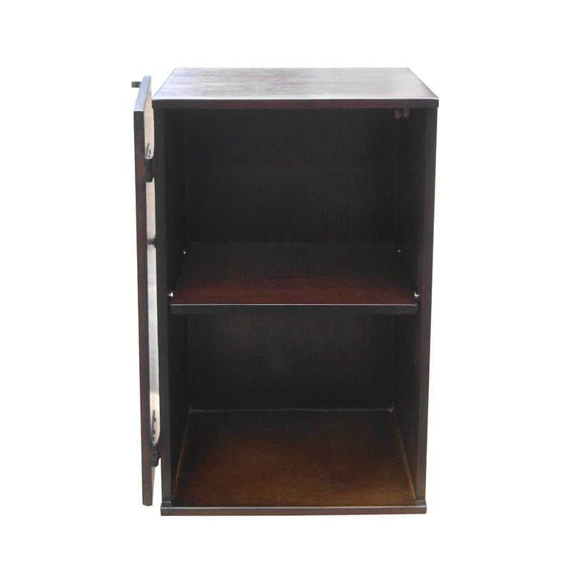 D-Art Collection Mahogany Solid Wood Ryan Trinkets Storage Cabinet in Brown