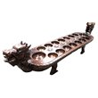 D-Art Collection Teak and Mahogany Solid Wood Dragon Mancala in Dark Brown