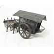 D-Art Collection Tin Metal and Iron Cows with Cart in Copper/Chrome