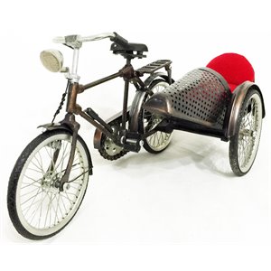 D-Art Collection Tin Metal and Iron Thailand Bicycle in Copper/Chrome
