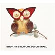 D-Art Collection Tin Metal and Iron Small Owl Decorative Figurine in Multi-Color